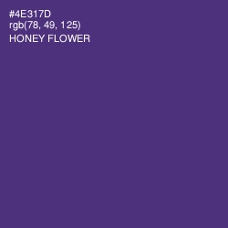 #4E317D - Honey Flower Color Image